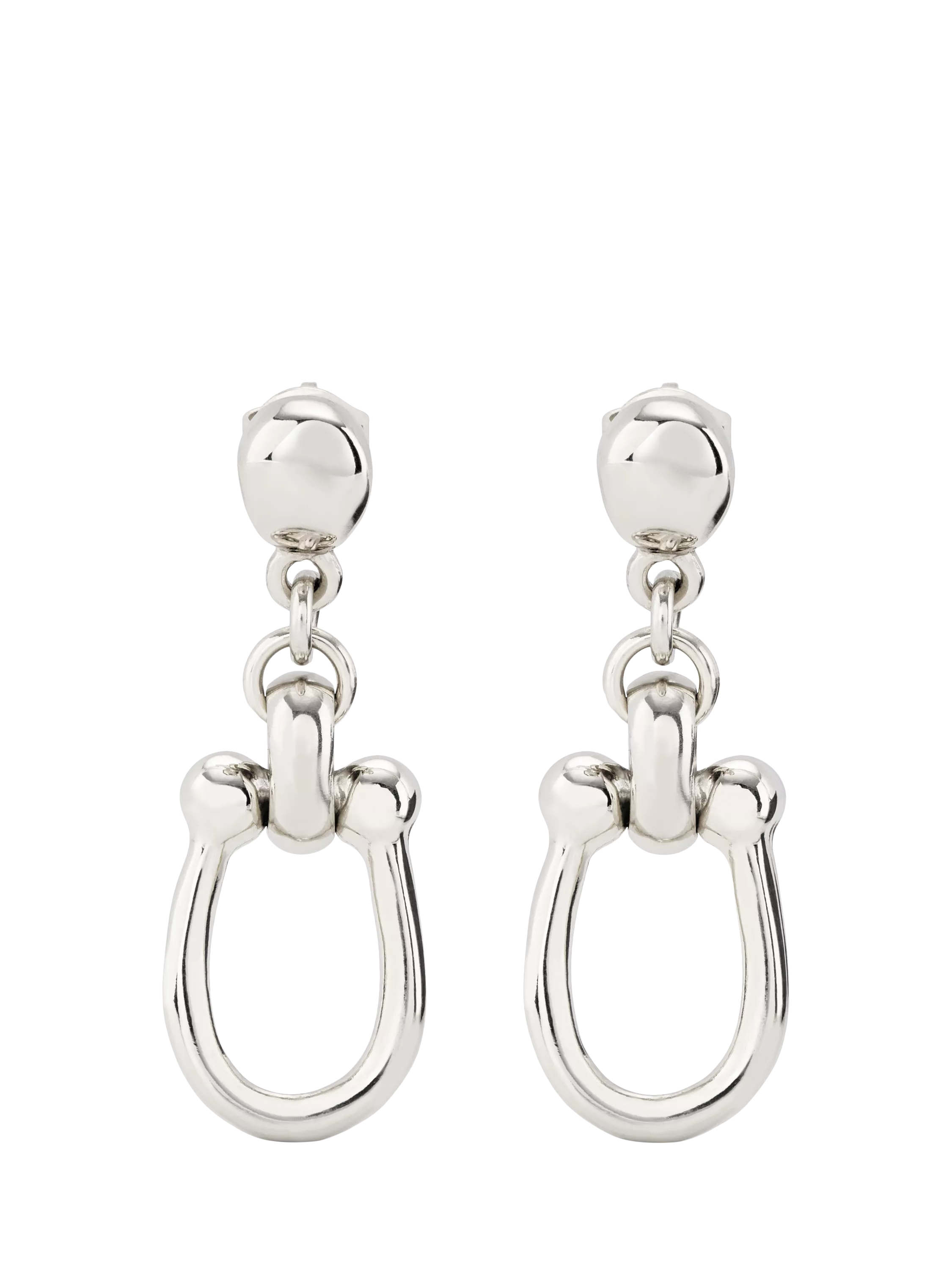UNOde50 medium link drop earrings silver (British brand)