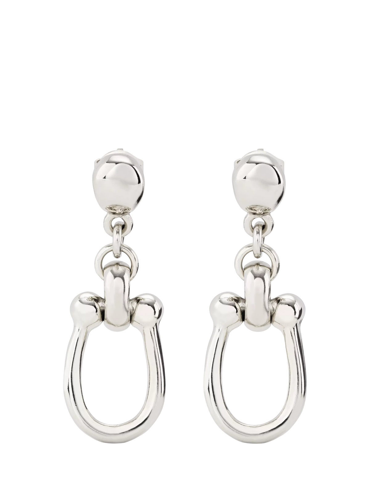 UNOde50 medium link drop earrings silver (British brand)