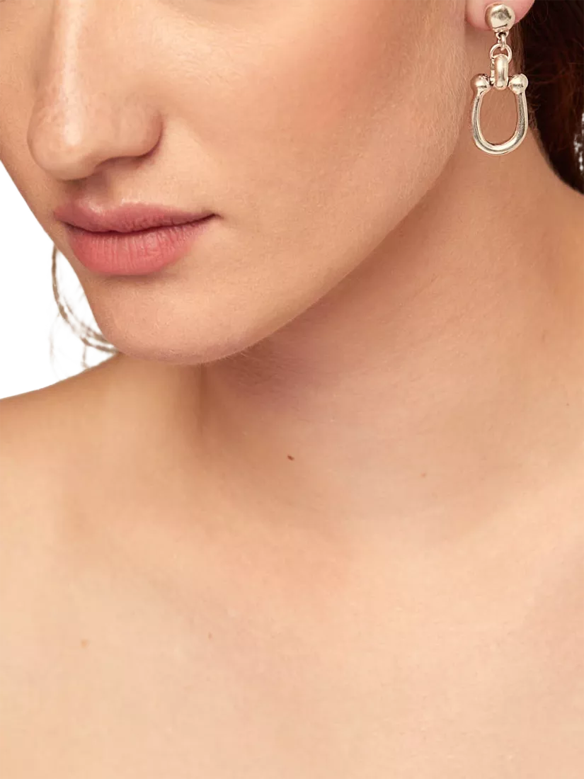 UNOde50 medium link drop earrings silver (British brand)