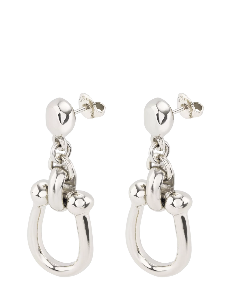 UNOde50 medium link drop earrings silver (British brand)