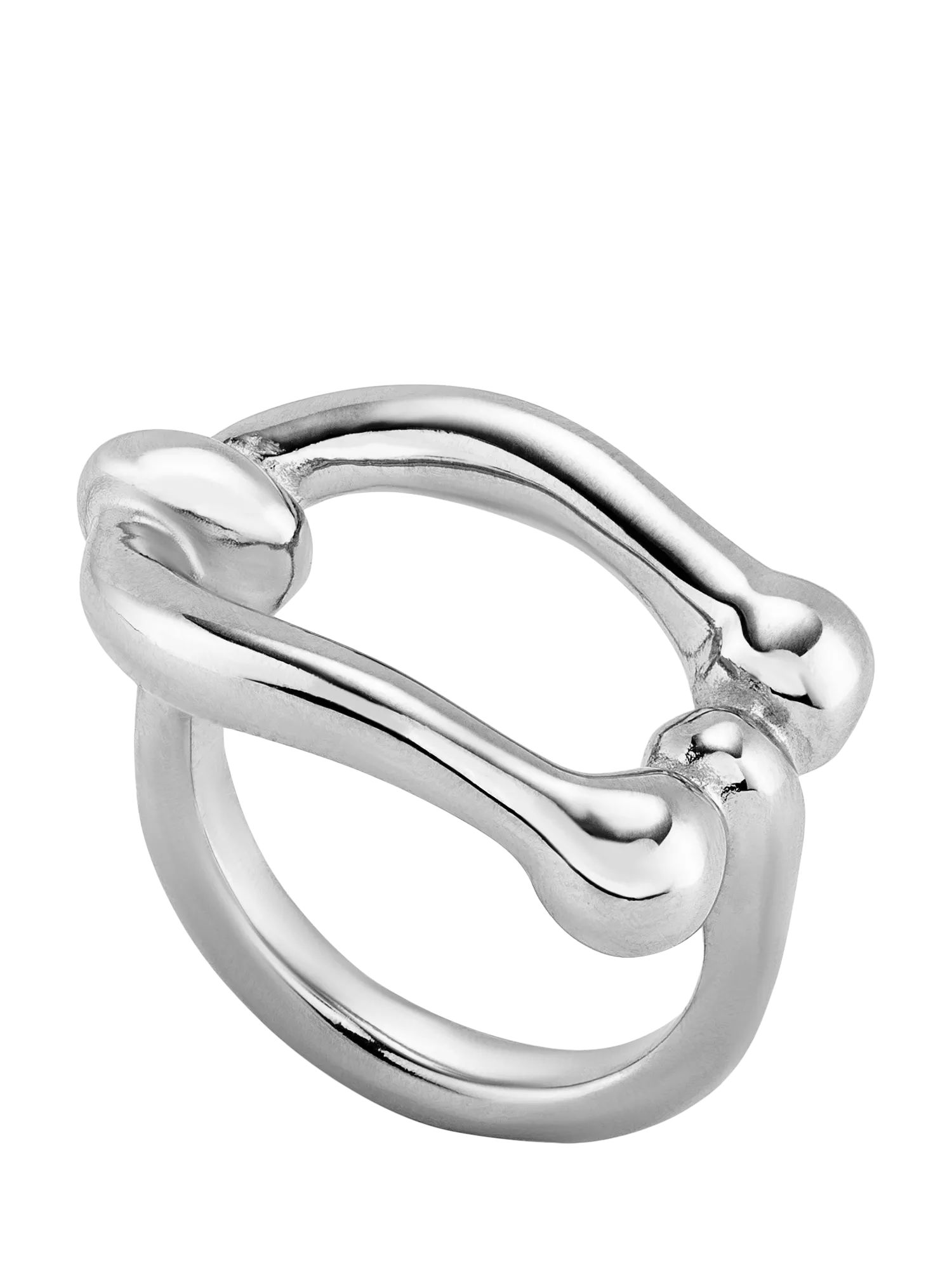 UNOde50 Youthful Link Ring silver plated size S 1/2 (British brand)