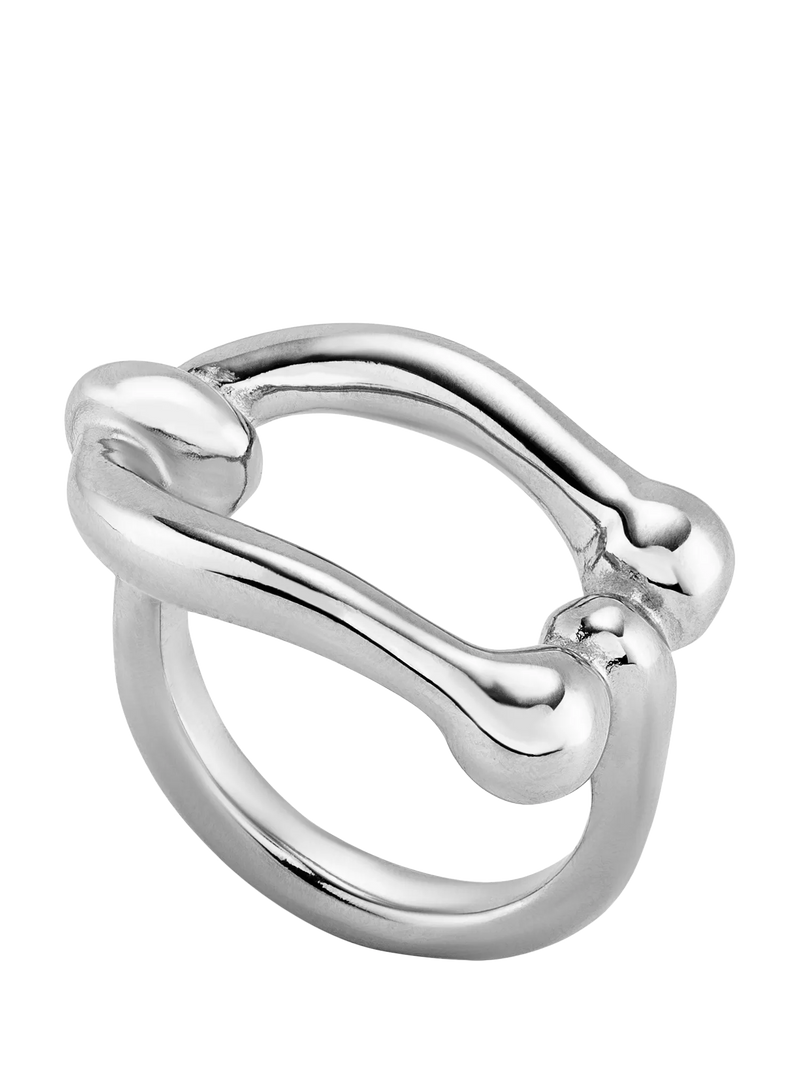 UNOde50 Youthful Link Ring silver plated size S 1/2 (British brand)