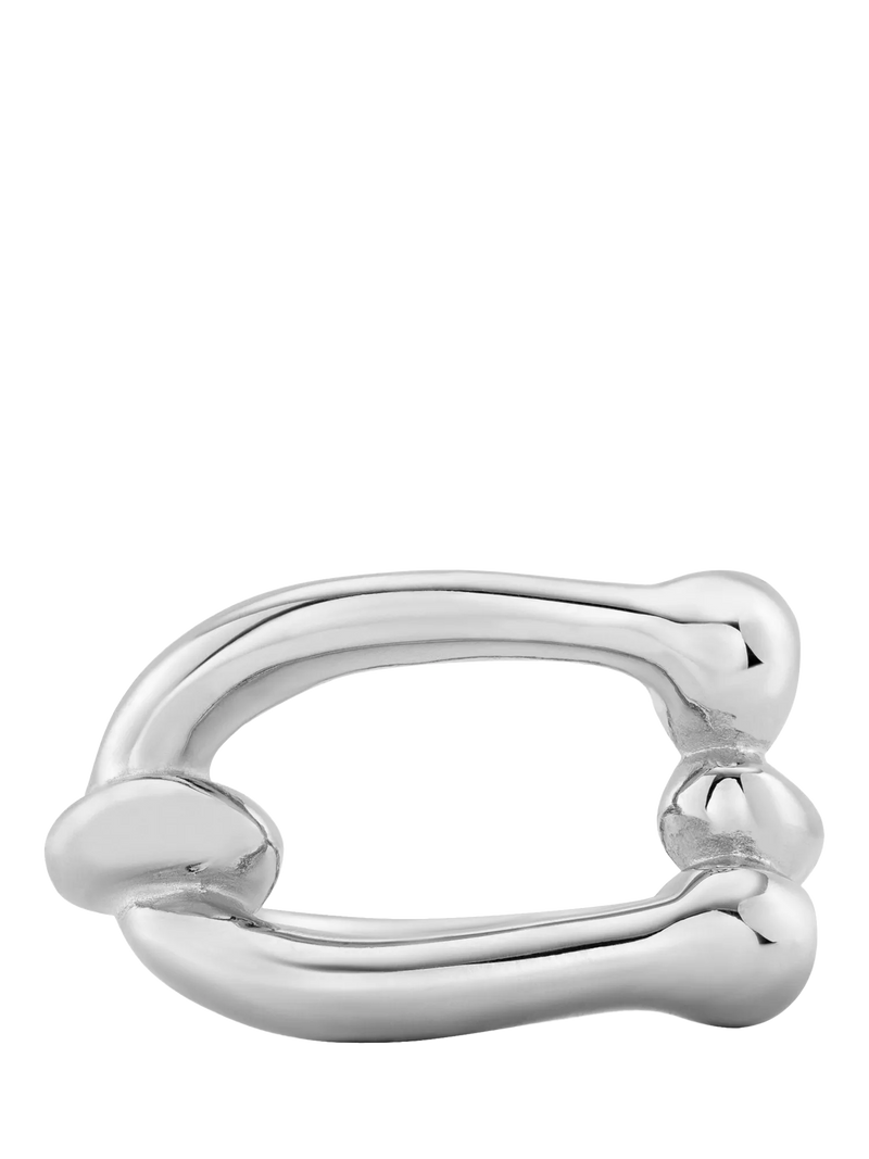 UNOde50 Youthful Link Ring silver plated size S 1/2 (British brand)
