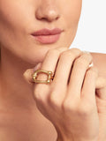UNOde50 Youthful Collection link ring gold (British brand)
