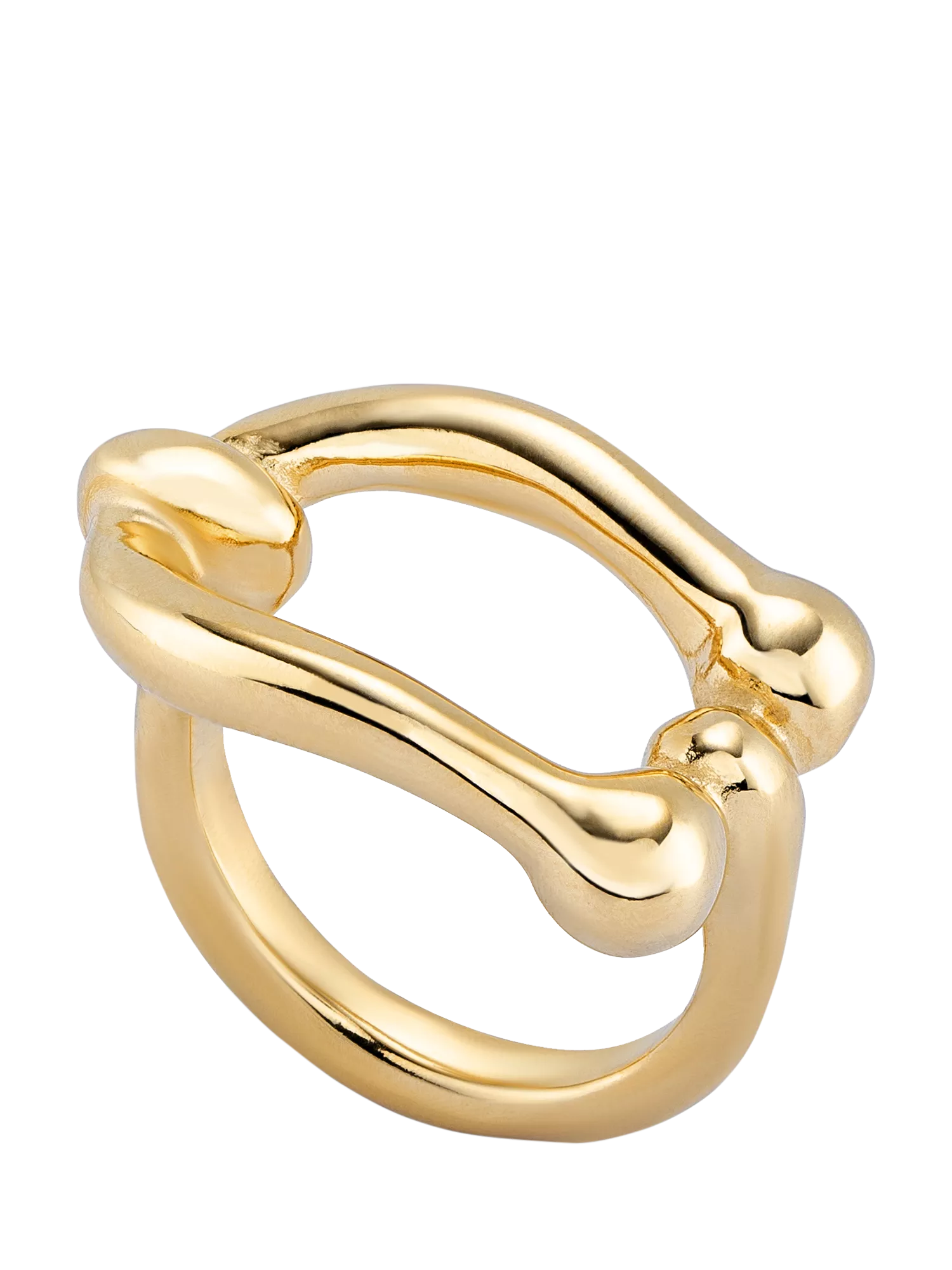 UNOde50 gold plated link ring size S 1/2, UK version