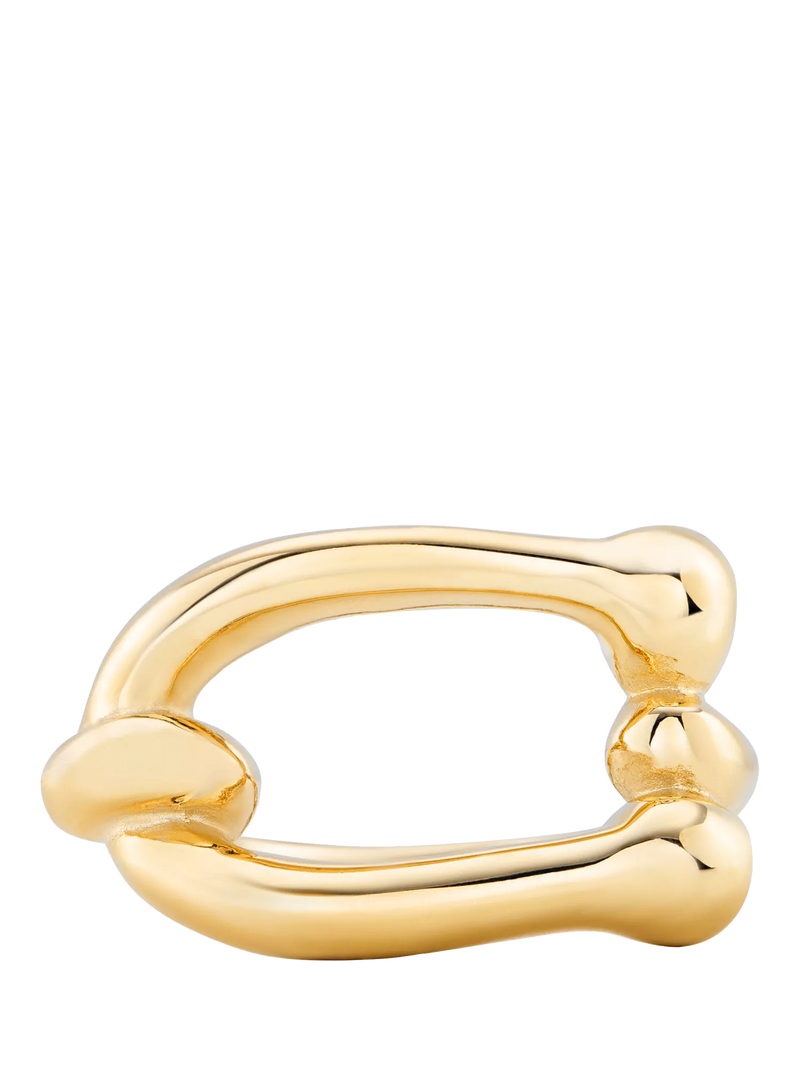 UNOde50 gold plated link ring size S 1/2, UK version
