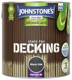 Johnstone's Black Oak decking woodstain 2.5L, UK version