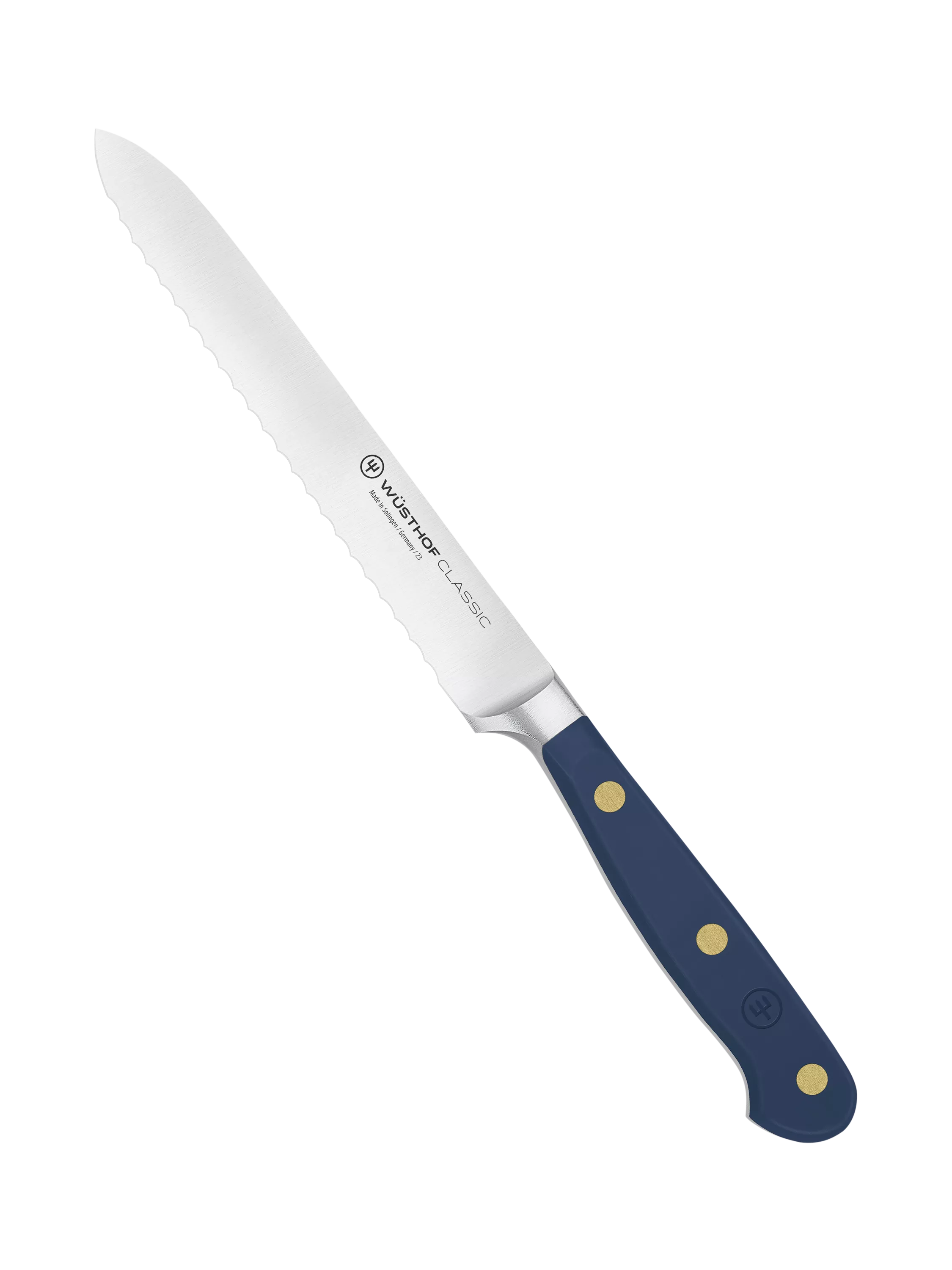 WÜSTHOF Wild Blueberry serrated utility knife 14cm, imported from the UK