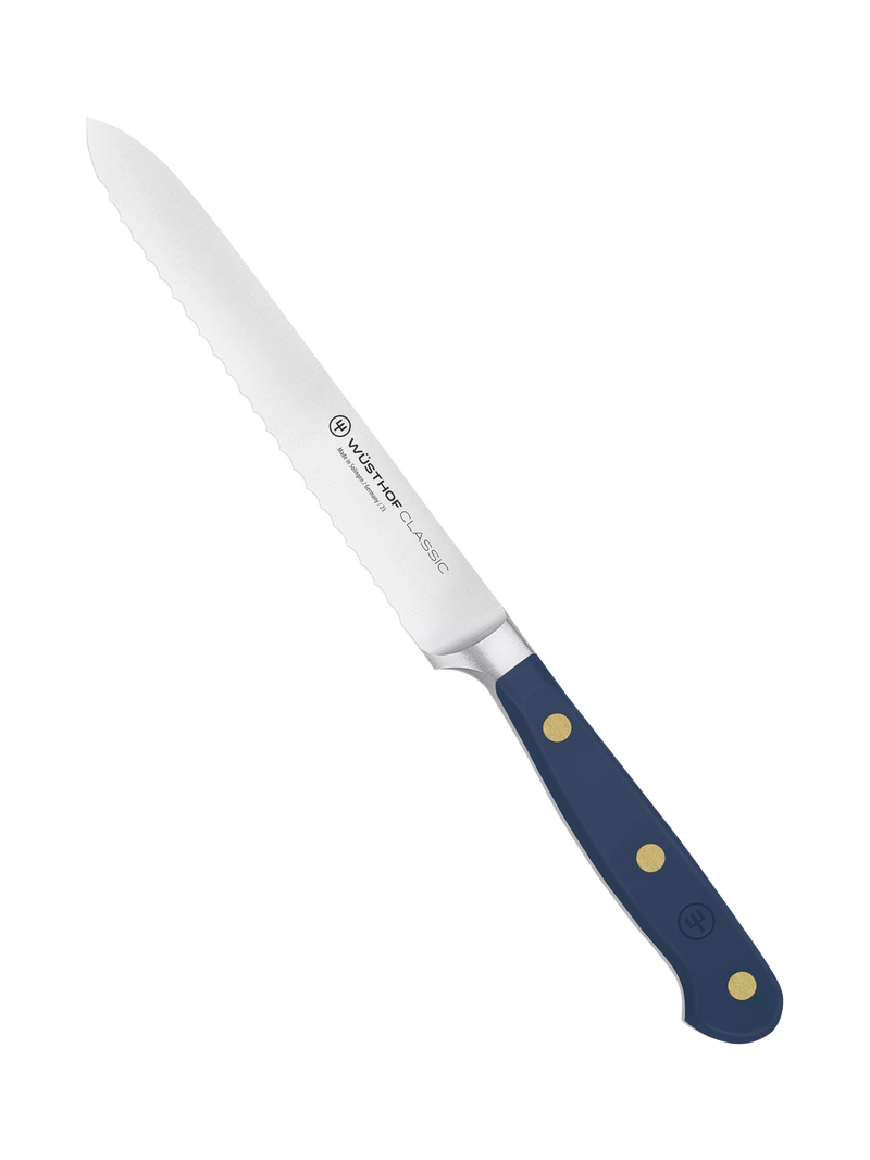 WÜSTHOF Wild Blueberry serrated utility knife 14cm, imported from the UK