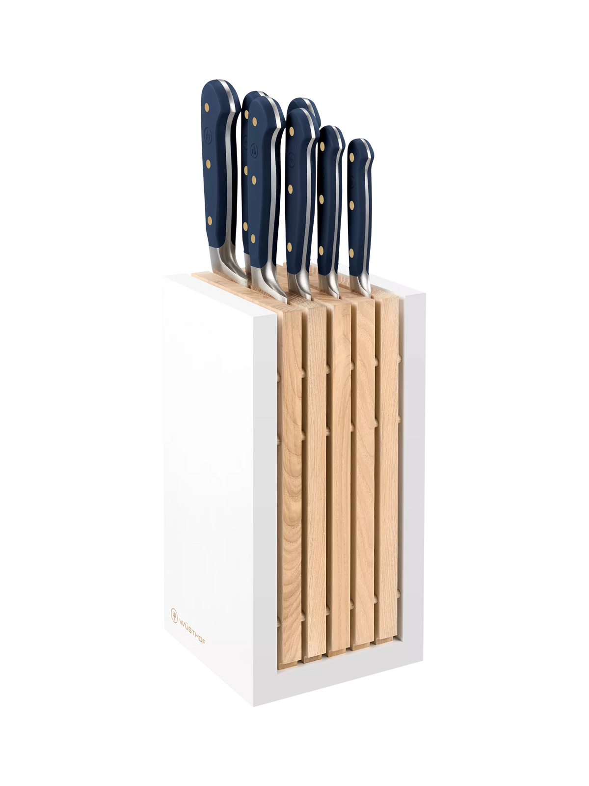 WÜSTHOF Classic 8-piece knife block set in ash wood, imported from the UK