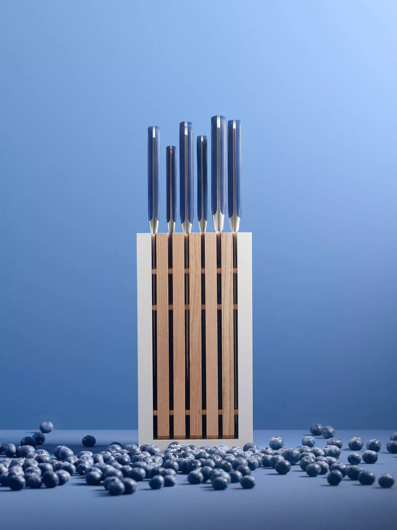 WÜSTHOF Classic 8-piece knife block set in ash wood, imported from the UK