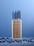 WÜSTHOF Classic 8-piece knife block set in ash wood, imported from the UK