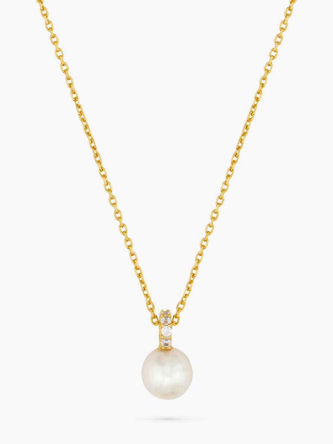 Orelia pearl pendant necklace pale gold 40.5cm chain, UK version
