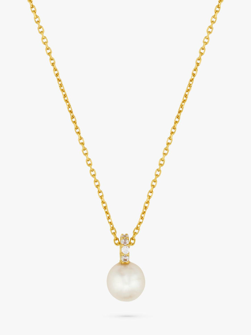 Orelia pearl pendant necklace pale gold 40.5cm chain, UK version