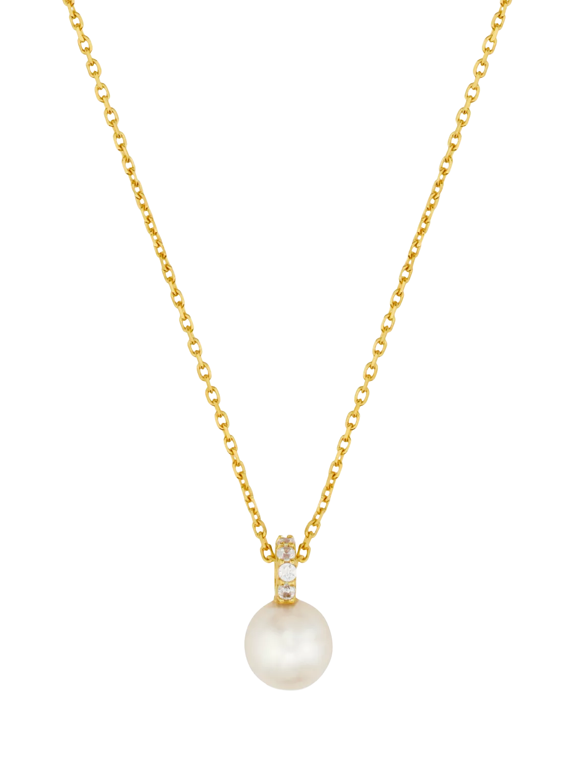 Orelia pearl pendant necklace pale gold 40.5cm chain, UK version