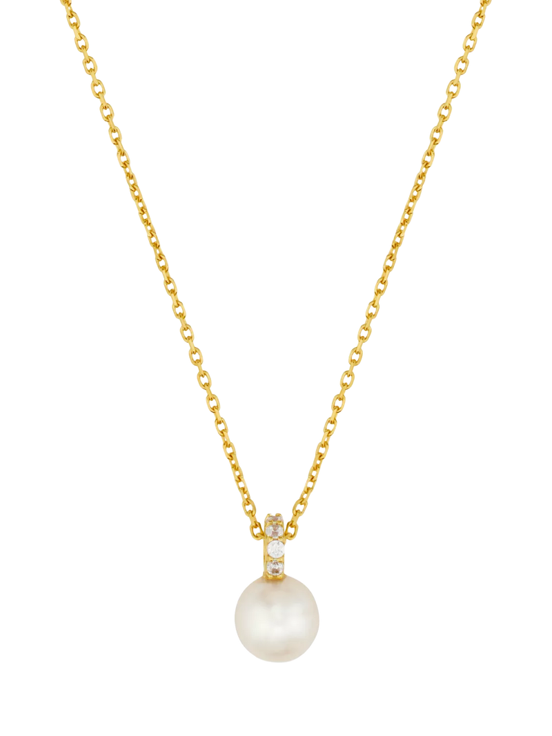 Orelia pearl pendant necklace pale gold 40.5cm chain, UK version