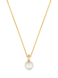 Orelia pearl pendant necklace pale gold 40.5cm chain, UK version