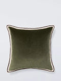 John Lewis bordered velvet cushion 45x45cm (British brand)