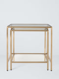 John Lewis Langham nest of glass tables brass 2 piece (British brand)