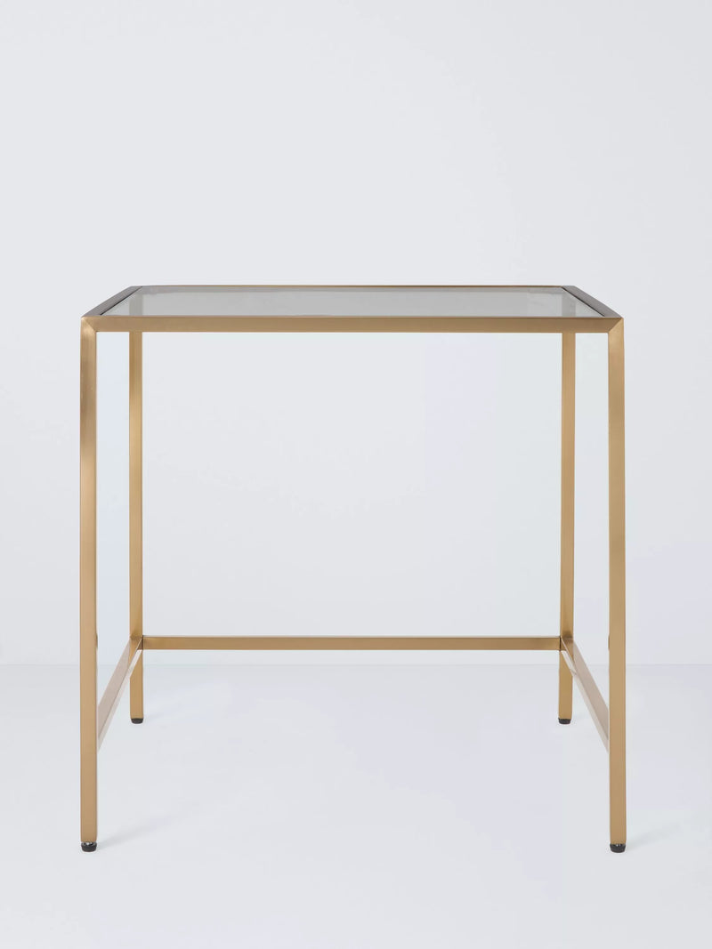 John Lewis Langham nest of glass tables brass 2 piece (British brand)