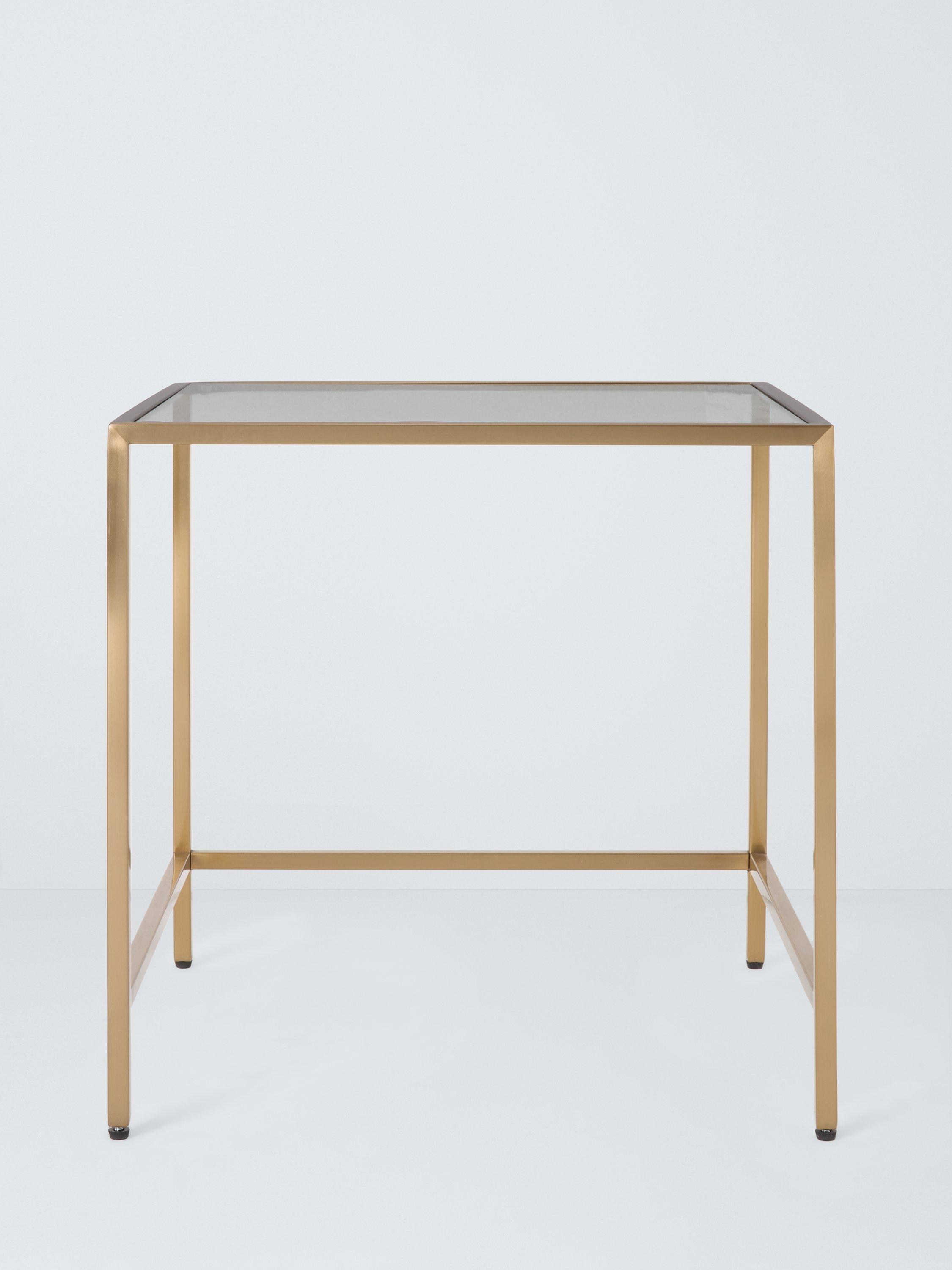 John Lewis Langham nest of glass tables brass 2 piece (British brand)