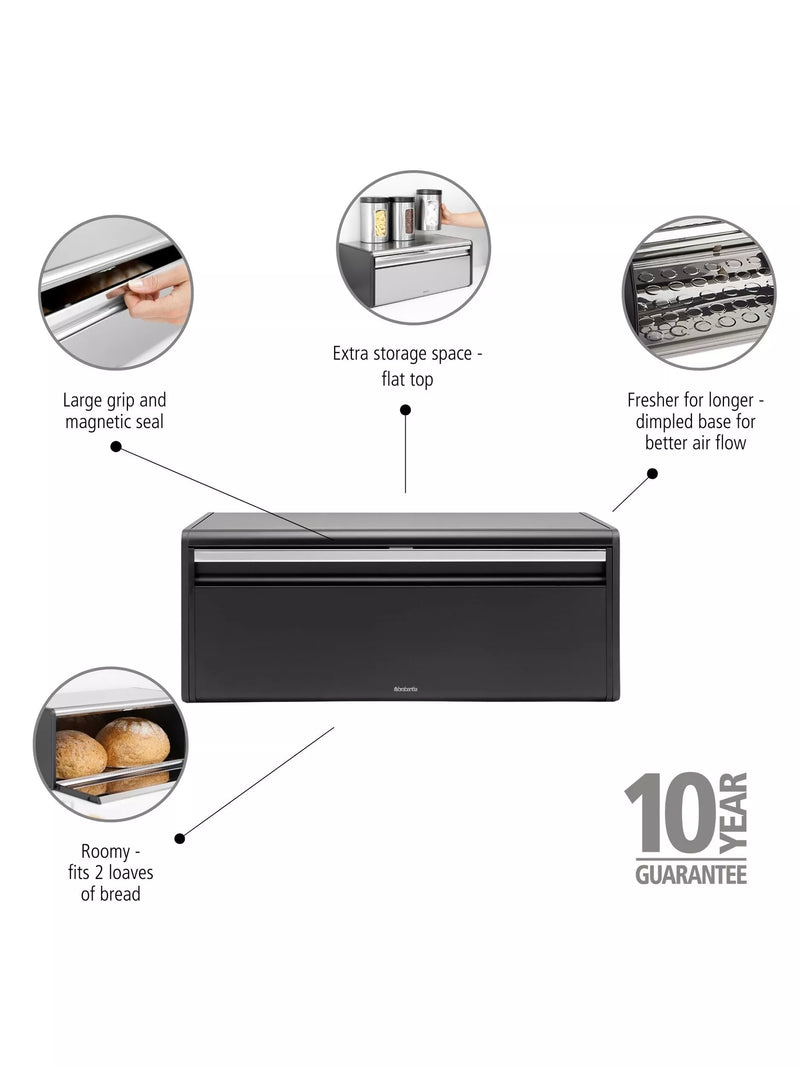 Brabantia bread bin matt black (British brand)