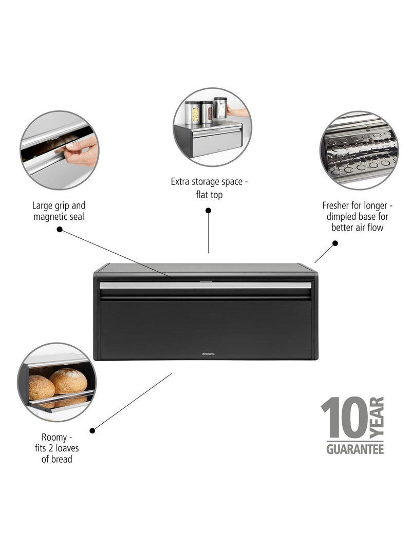 Brabantia bread bin matt black (British brand)