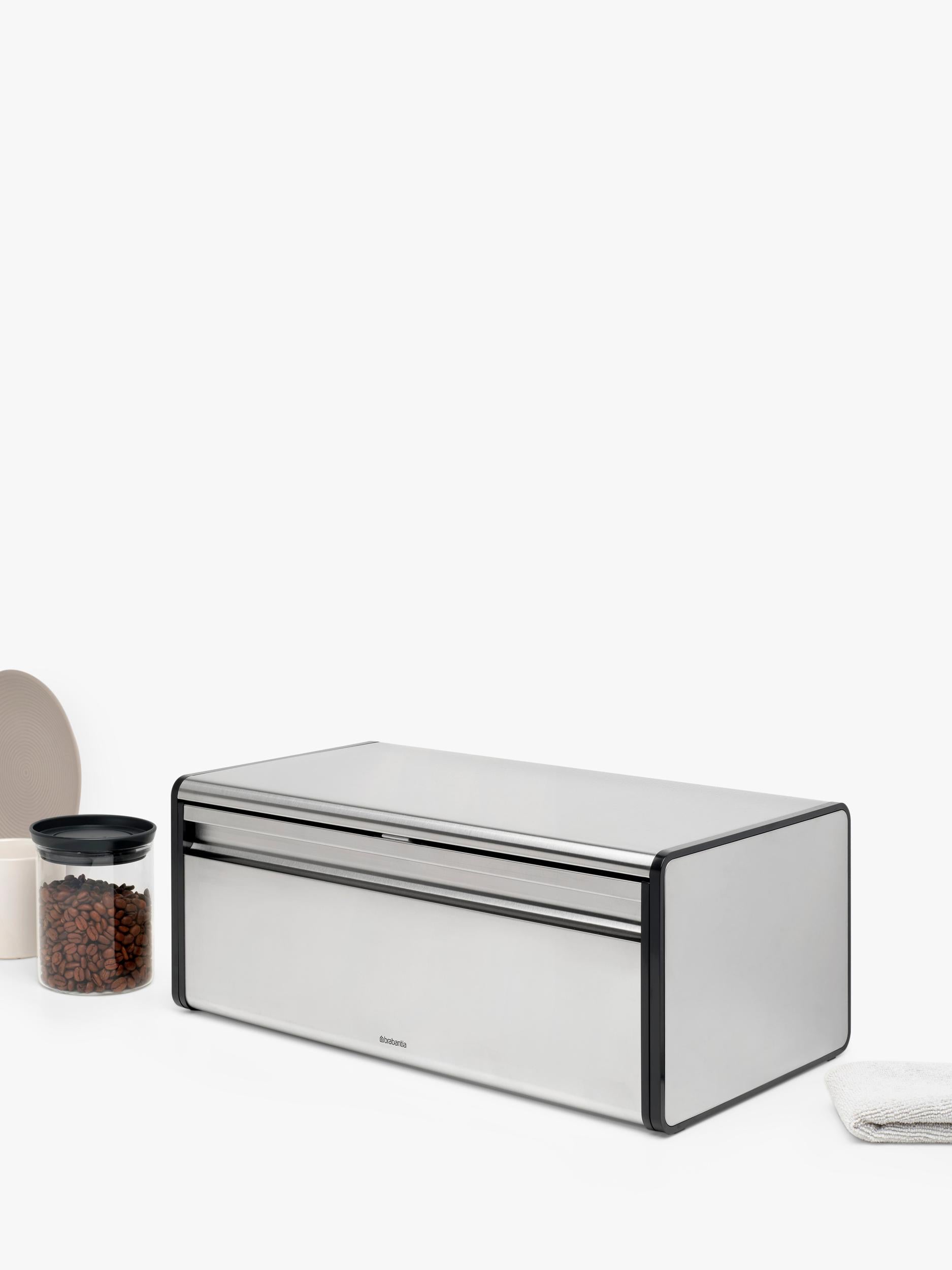 Brabantia Fall Front Bread Bin Matt Steel, UK version