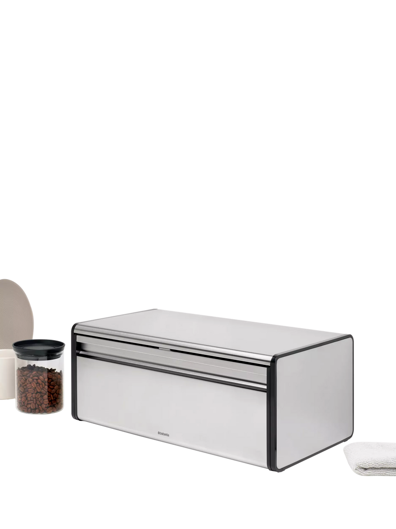 Brabantia Fall Front Bread Bin Matt Steel, UK version