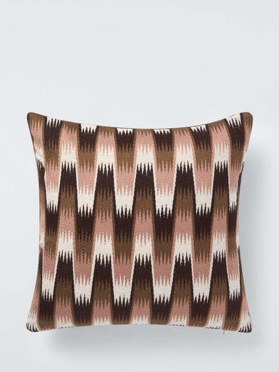 Stepped Chevron Design Ombre Cushion in Rose