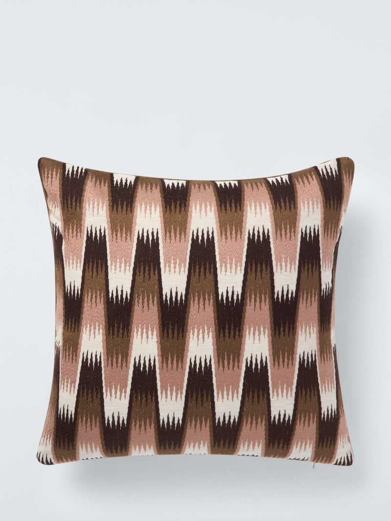 Stepped Chevron Design Ombre Cushion in Rose