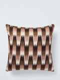 Stepped Chevron Design Ombre Cushion in Rose