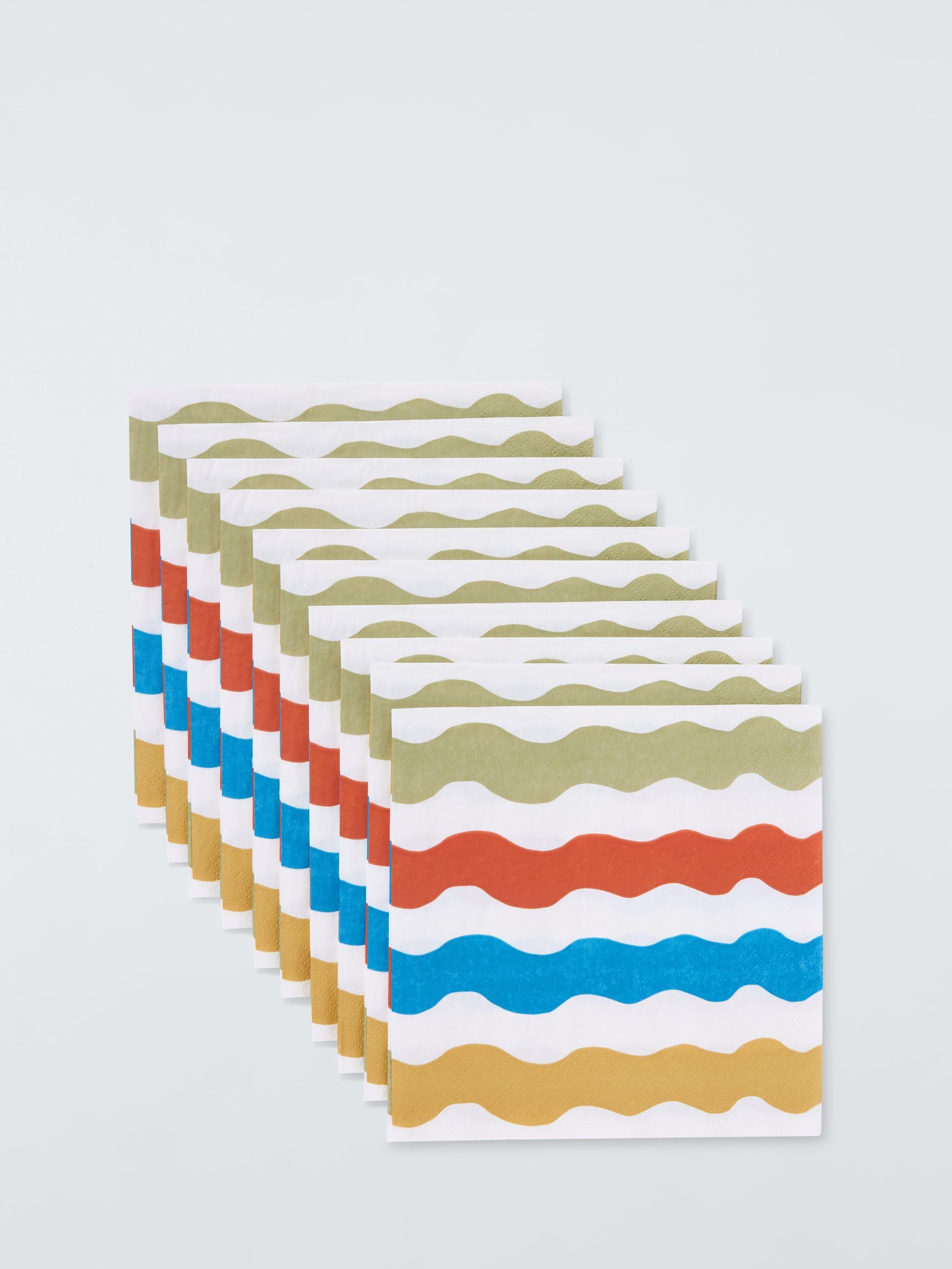 John Lewis paper napkins wiggle print pack of 20, UK version
