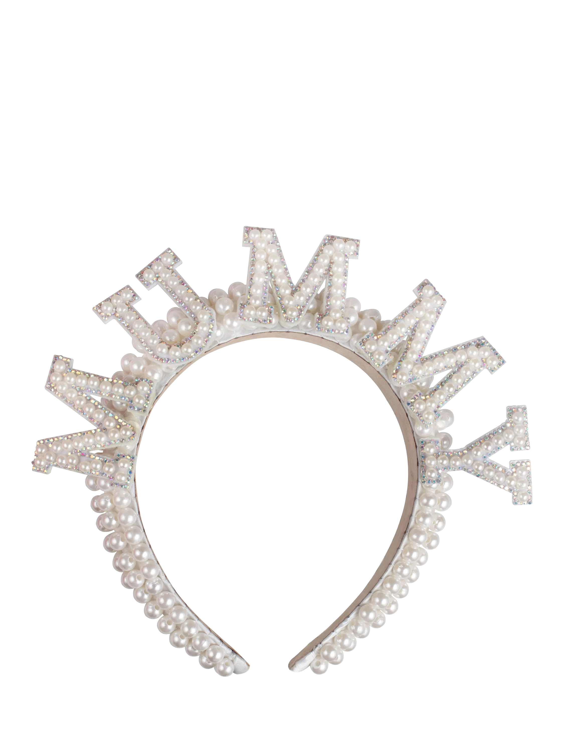 Ginger Ray faux pearl headband cream, imported from the UK