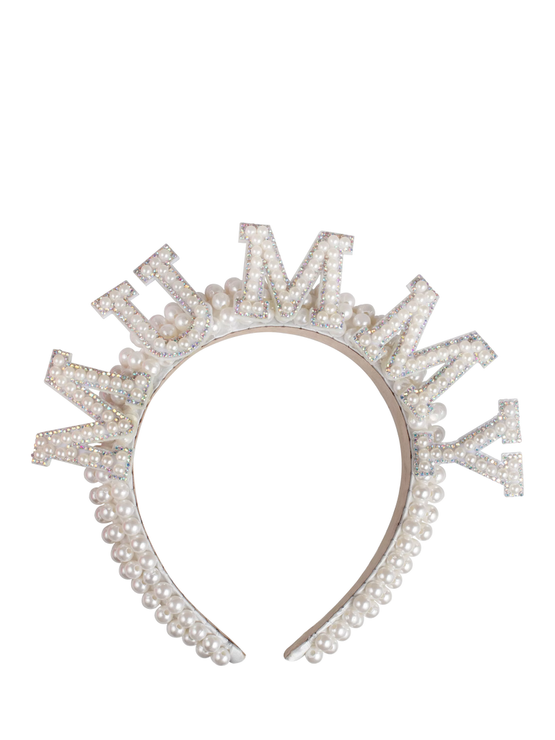 Ginger Ray faux pearl headband cream, imported from the UK
