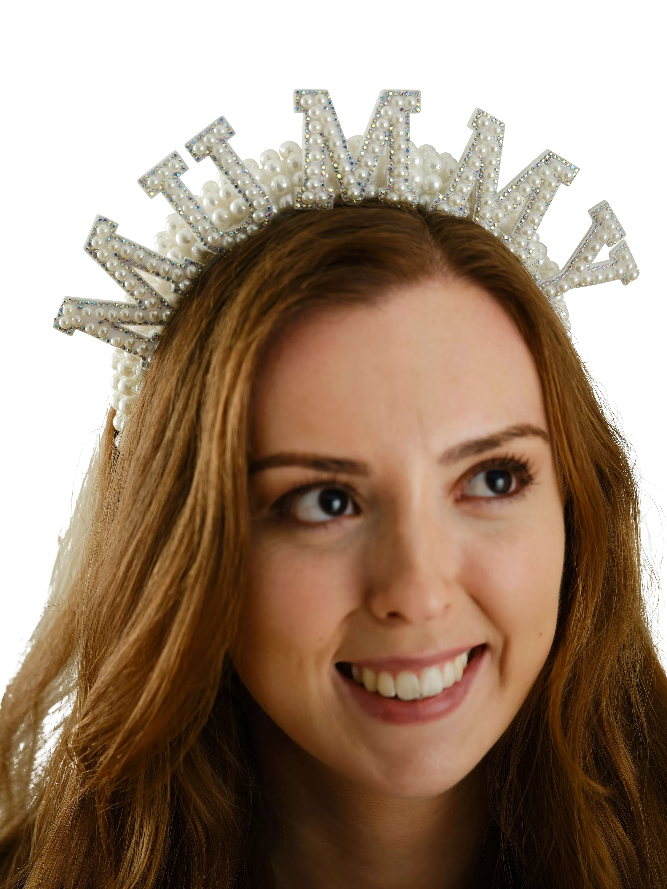 Ginger Ray faux pearl headband cream, imported from the UK