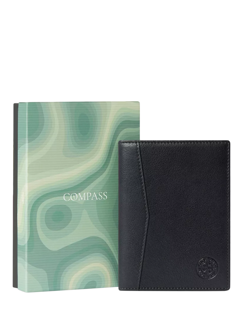 OSPREY LONDON Kompass Reisepass-Etui Leder - Britisches Produkt