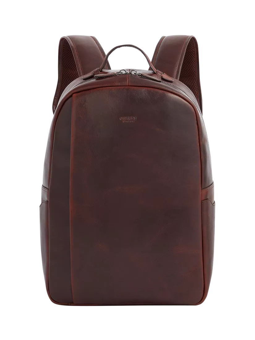 OSPREY LONDON The Carter Leather Backpack, Chestnut