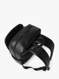OSPREY LONDON Hudson black leather backpack, imported from the UK