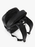 OSPREY LONDON Hudson black leather backpack, imported from the UK