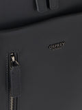 OSPREY LONDON Hudson black leather backpack, imported from the UK