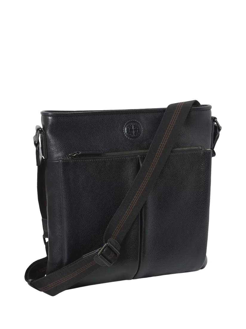 OSPREY LONDON Compass leather crossbody bag (British brand)