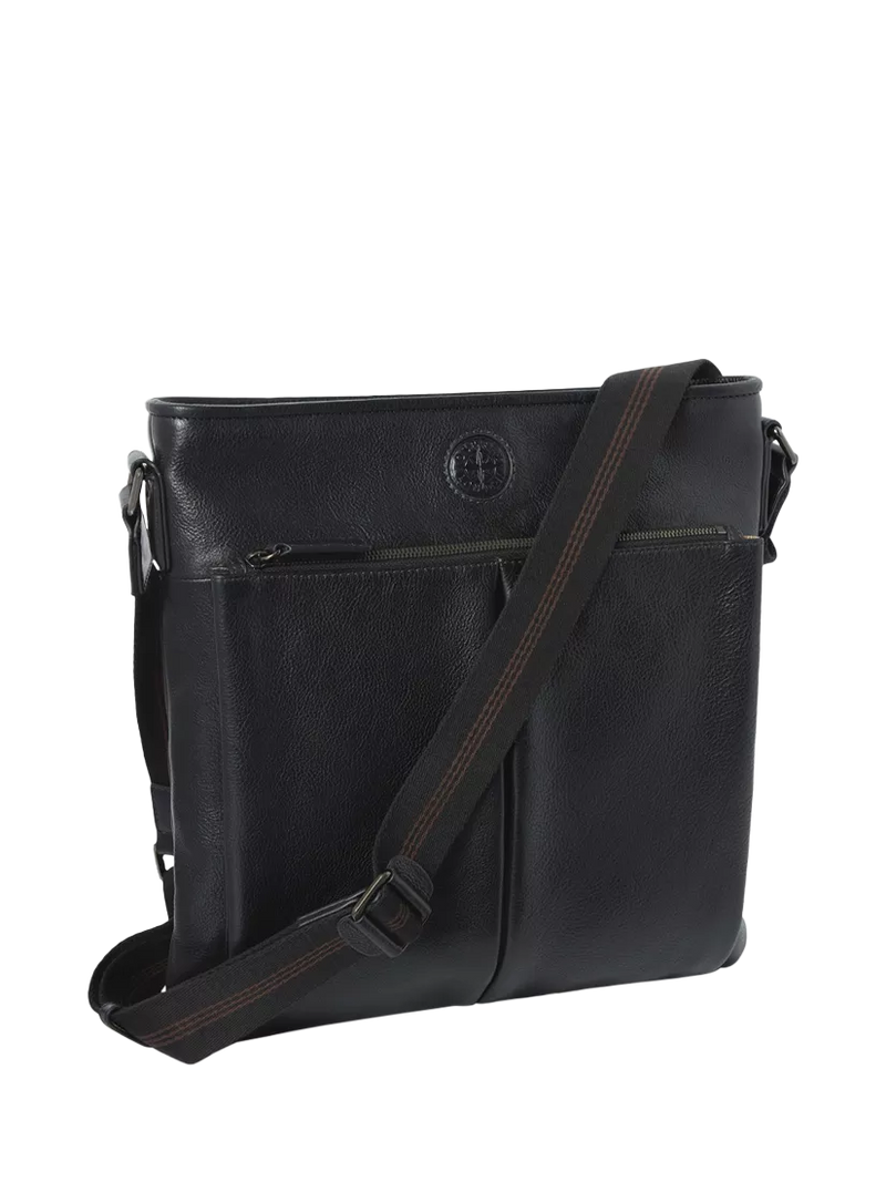OSPREY LONDON Compass leather crossbody bag (British brand)