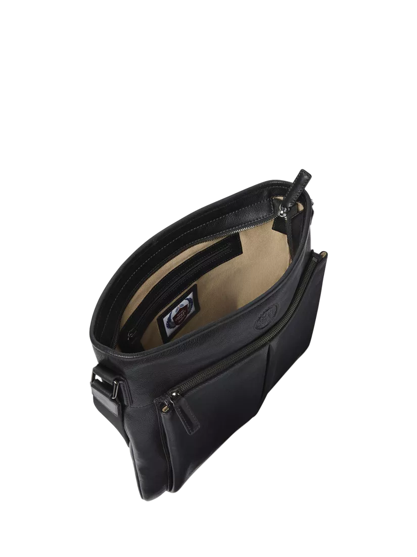 OSPREY LONDON Compass leather crossbody bag (British brand)