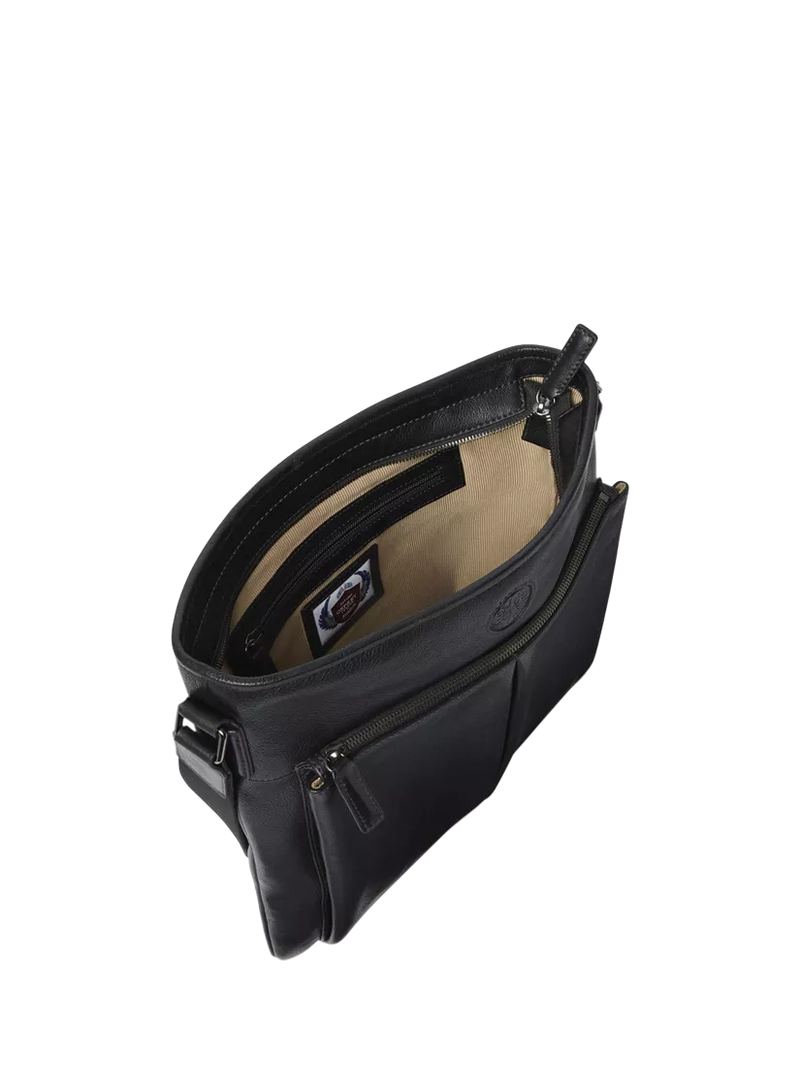 OSPREY LONDON Compass leather crossbody bag (British brand)