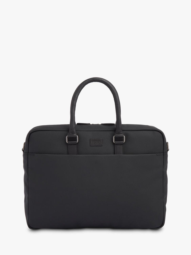 OSPREY LONDON Grantham Laptoptasche aus gewachster Leinwand und Leder, importiert aus Großbritannien