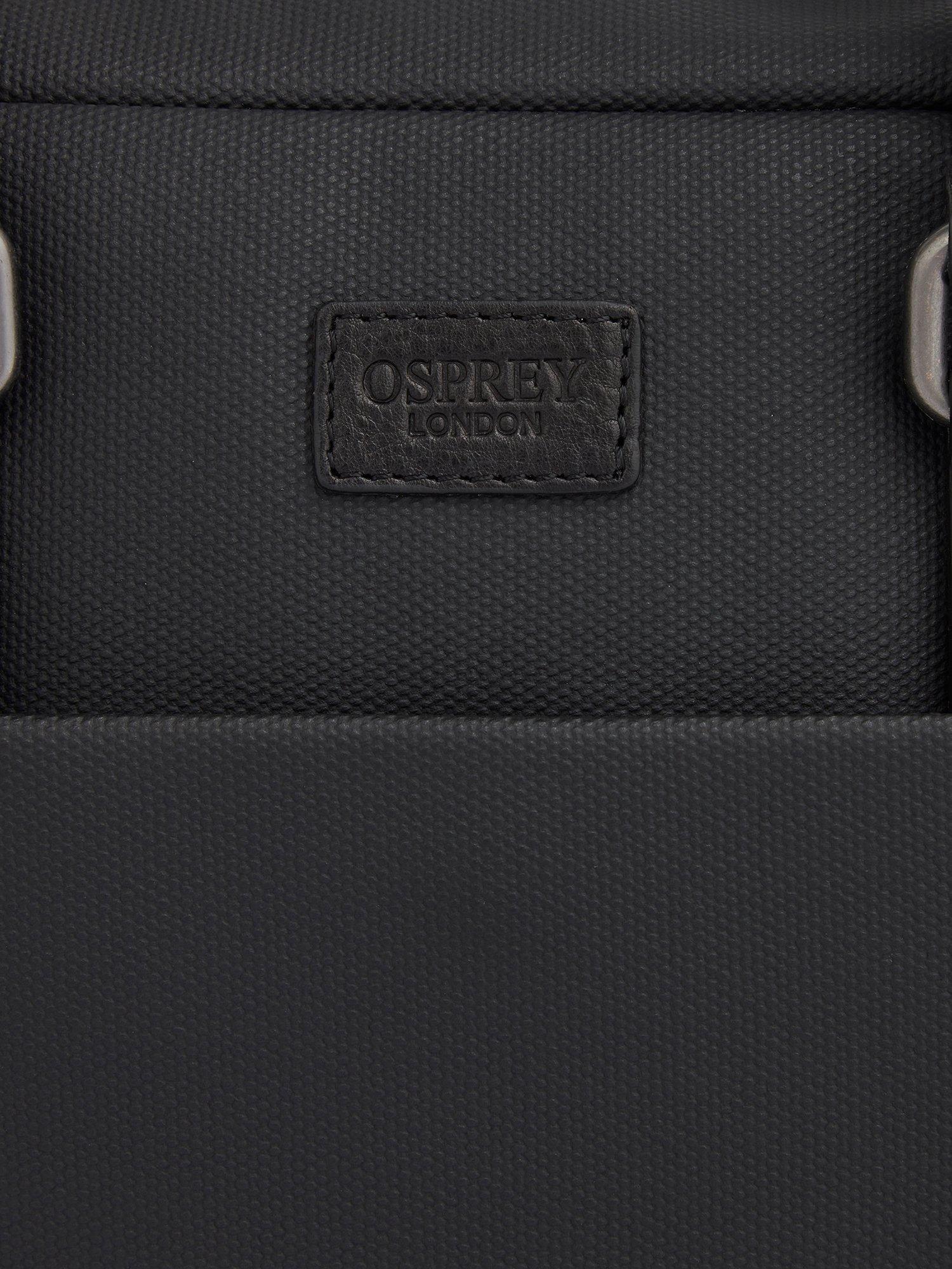 OSPREY LONDON Grantham Laptoptasche aus gewachster Leinwand und Leder, importiert aus Großbritannien
