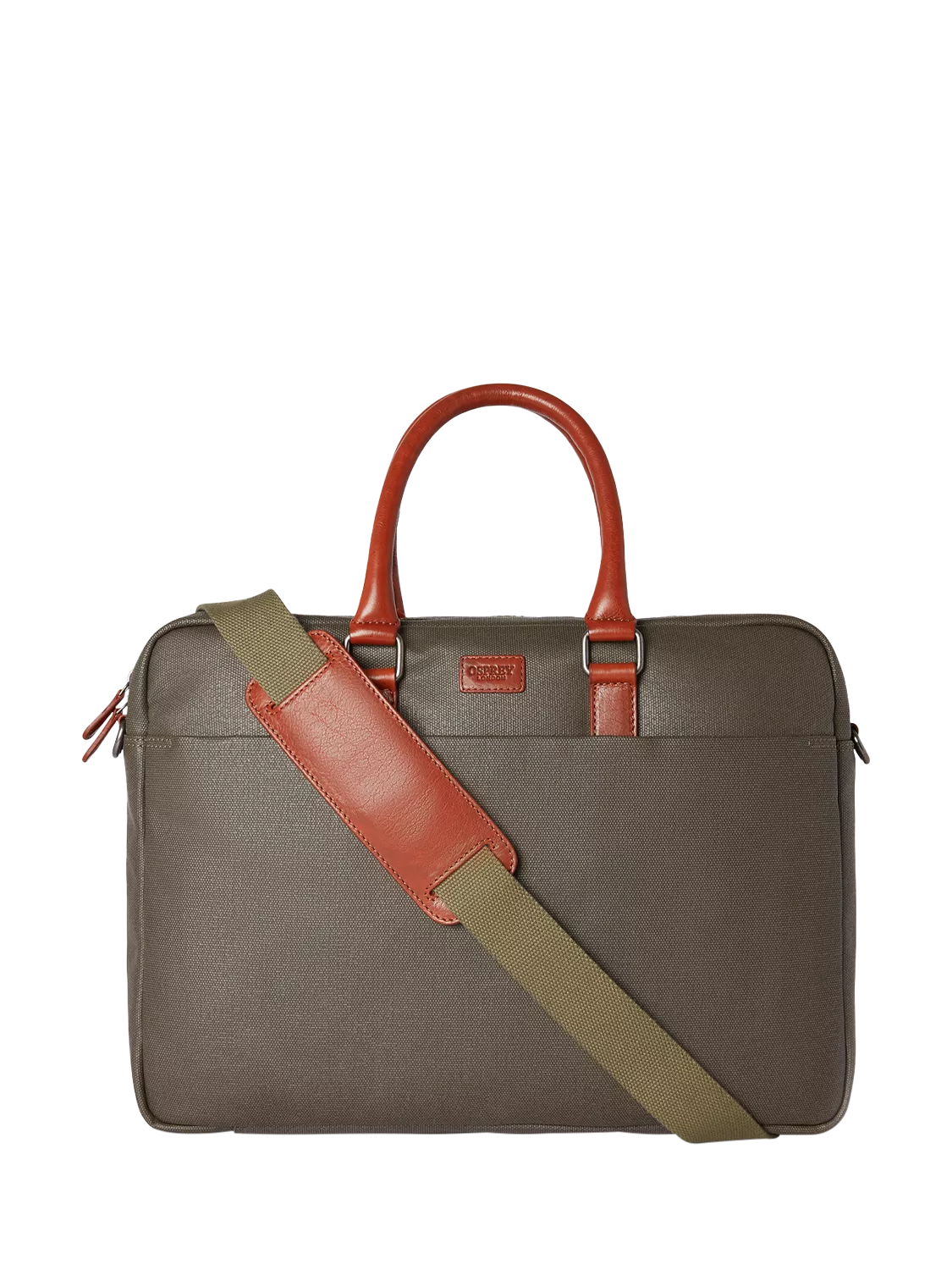 OSPREY LONDON The Grantham Wachsleinwand und Leder Laptoptasche