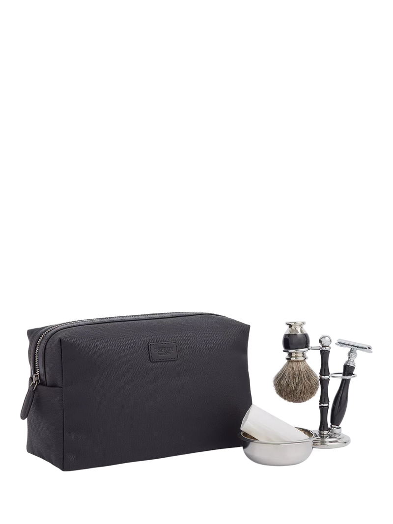 Osprey London The Grantham waxed canvas leather washbag - British product