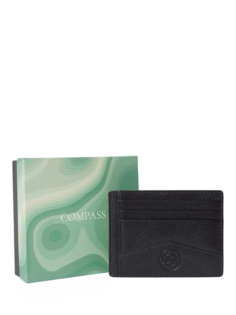 Osprey London Compass leather card holder black, UK version